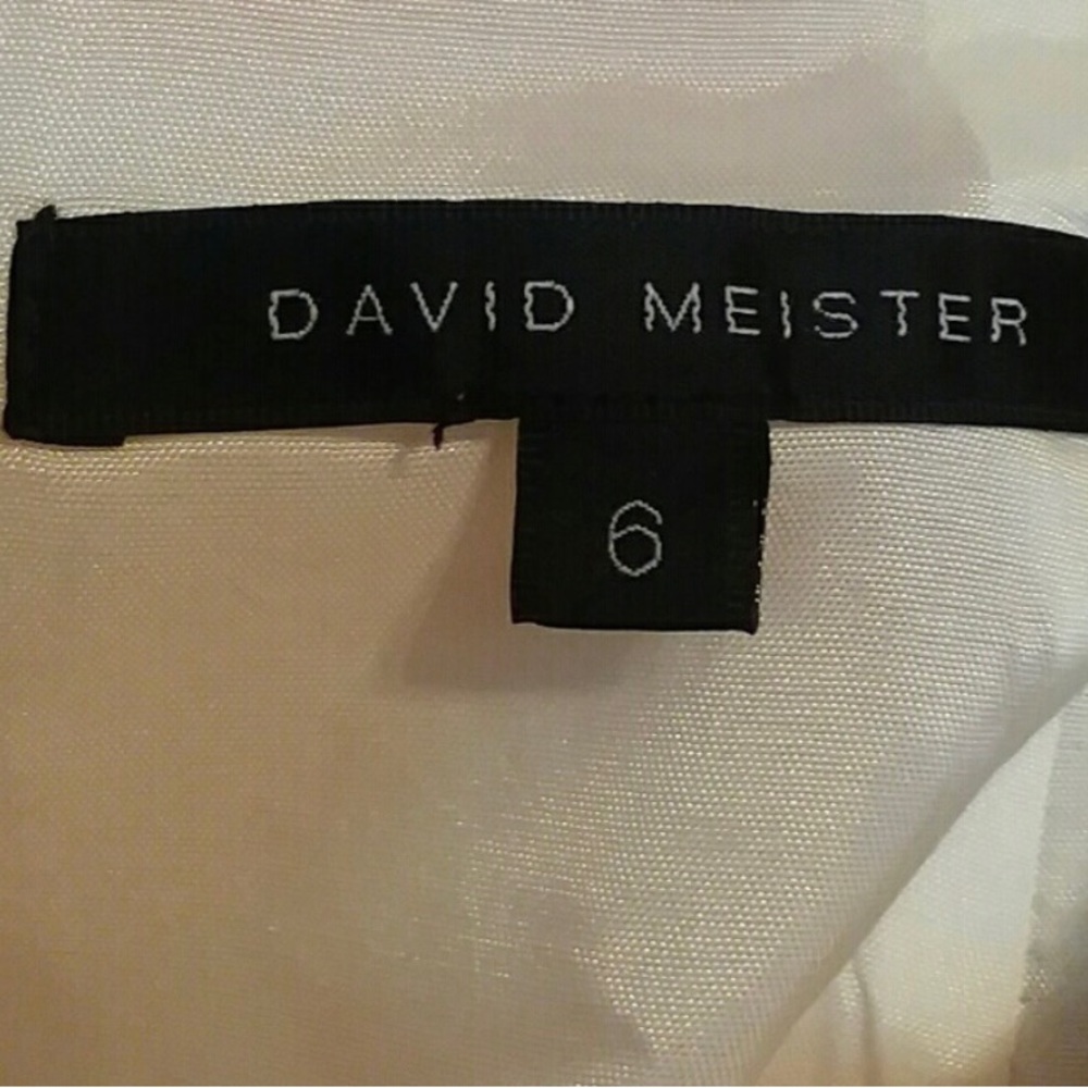 David Meister embroidered pencil skirt w/pleated bottom - Picture 6 of 6